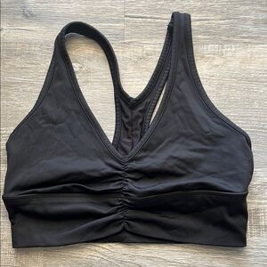 Avia Black Sports Bra with Criss-Cross Detail, Youth Girls Sz L